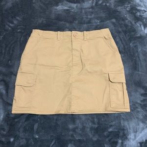 Khaki mini skirt